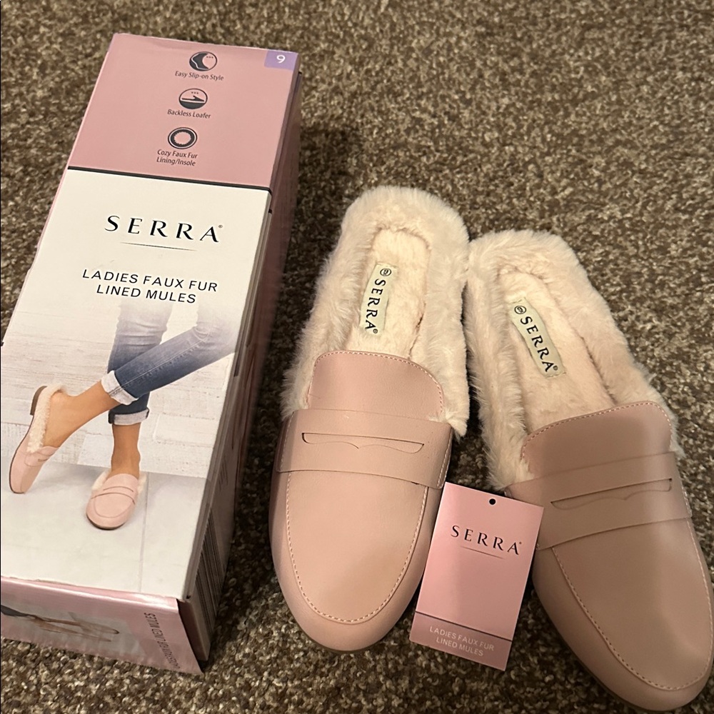 Serra Blush Faux Fur Lined Loafers